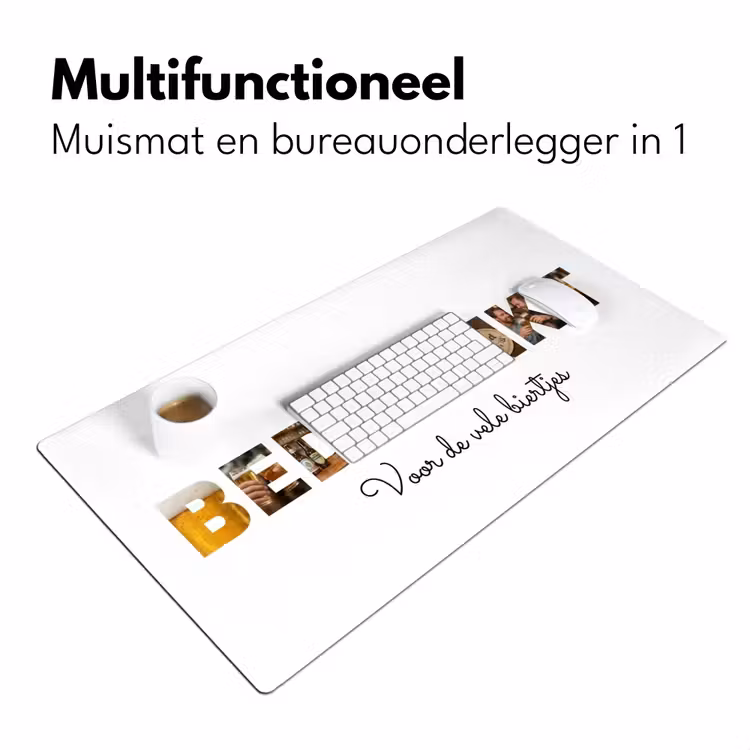 Gepersonaliseerde bureau onderlegger - Bedrankt - Lettercollage — 7