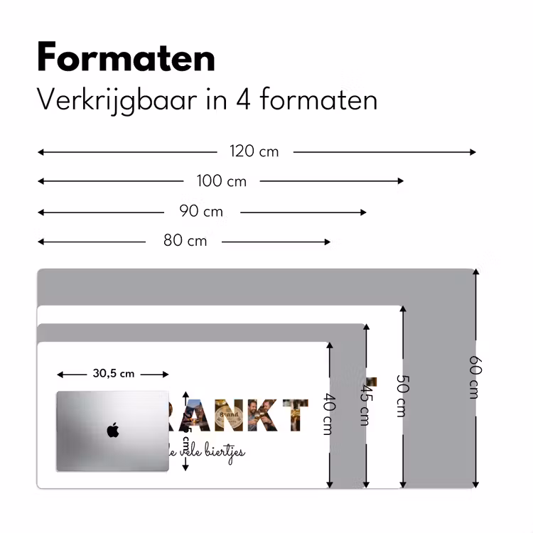 Gepersonaliseerde bureau onderlegger - Bedrankt - Lettercollage — 8