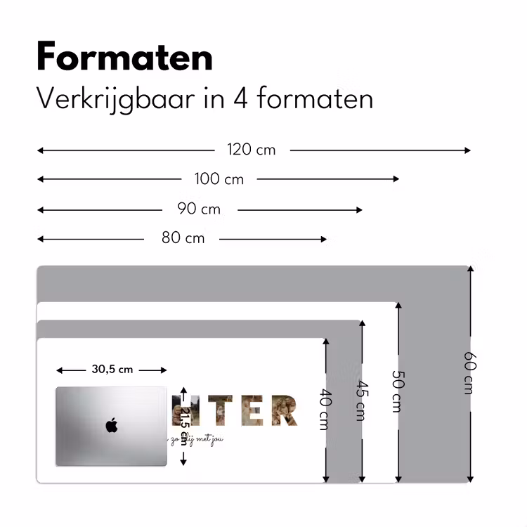 Gepersonaliseerde bureau onderlegger - Dochter - Lettercollage — 8