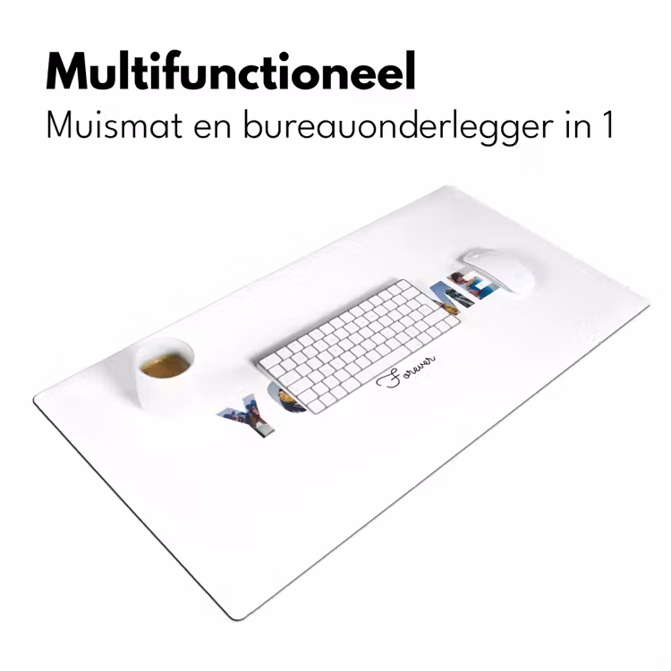 Gepersonaliseerde bureau onderlegger - You & Me - Lettercollage — 7