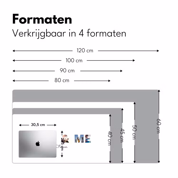 Gepersonaliseerde bureau onderlegger - You & Me - Lettercollage — 8