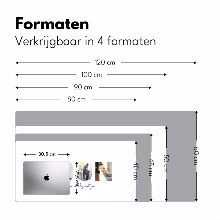 Gepersonaliseerde bureau onderlegger - Zoon - Lettercollage — 8