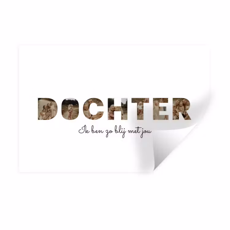 Gepersonaliseerde muursticker - Dochter - Lettercollage — 1