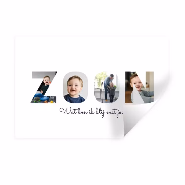 Gepersonaliseerde muursticker - Zoon - Lettercollage — 1