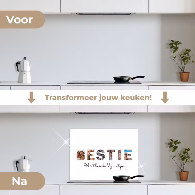 Gepersonaliseerd spatscherm - Bestie - Lettercollage — 2