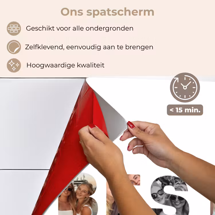 Gepersonaliseerd spatscherm - Bestie - Lettercollage — 3