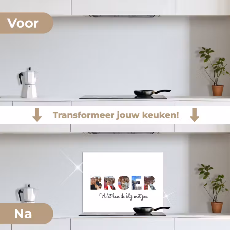 Gepersonaliseerd spatscherm - Broer - Lettercollage — 2
