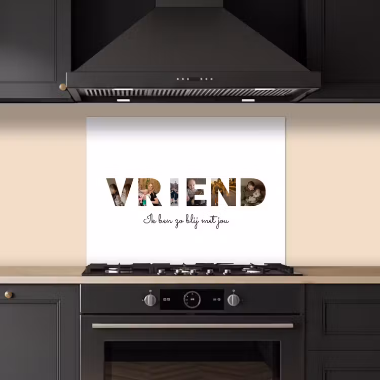 Gepersonaliseerd spatscherm - Vriend - Lettercollage — 1