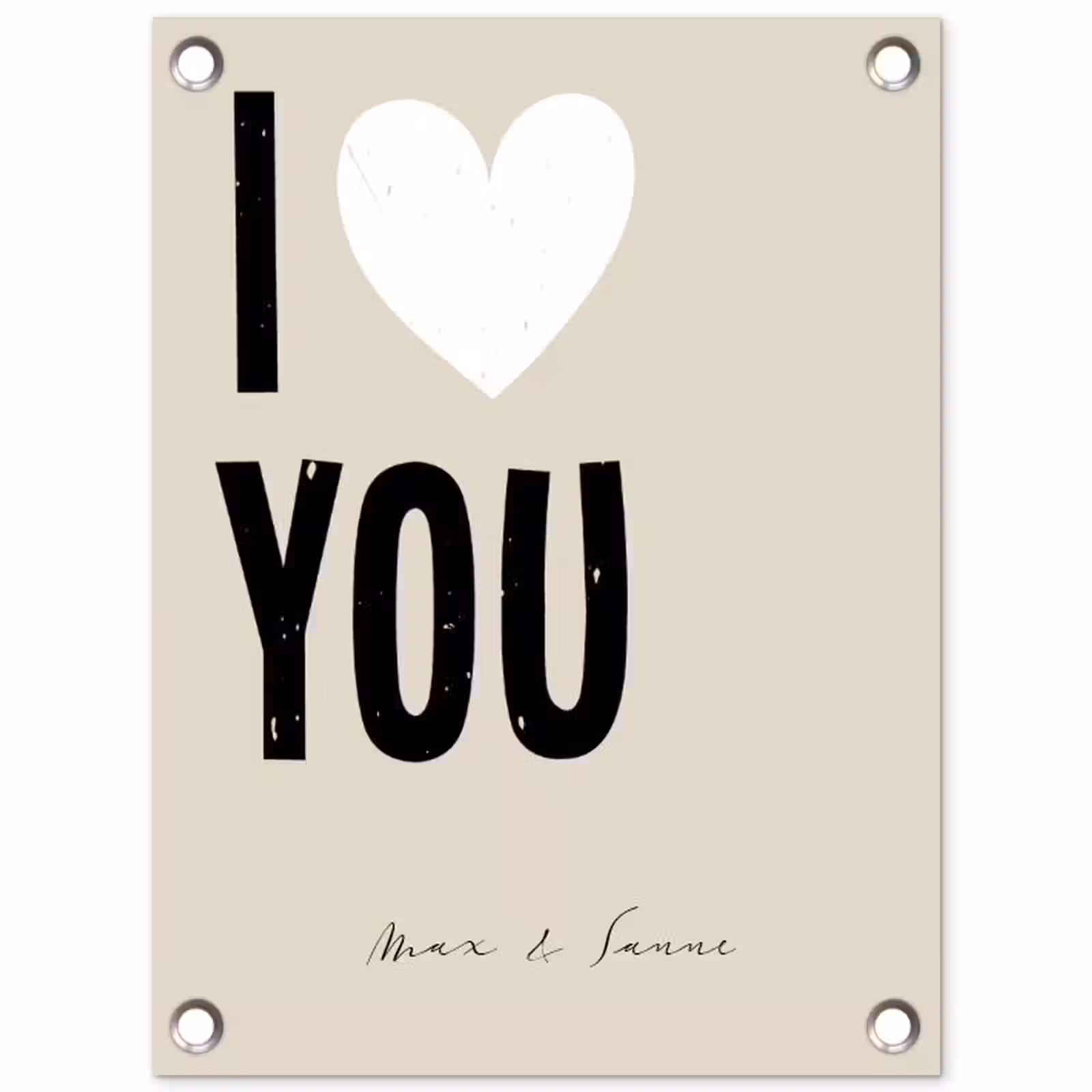 Gepersonaliseerde tuinposter - I Love You — 1