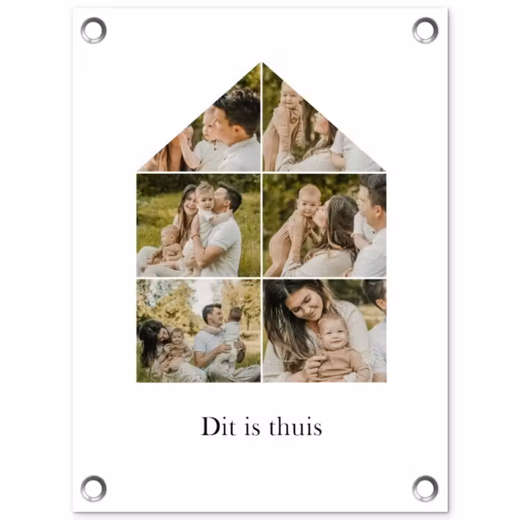 Gepersonaliseerde tuinposter - Dit Is Thuis - Collage — 1