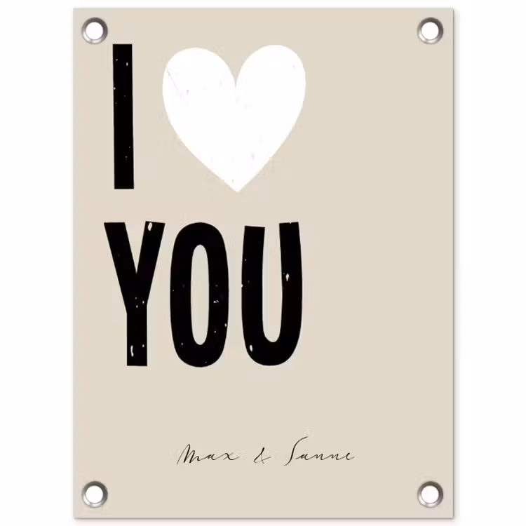 Gepersonaliseerde tuinposter - I Love You — 1