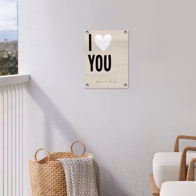 Gepersonaliseerde tuinposter - I Love You — 3