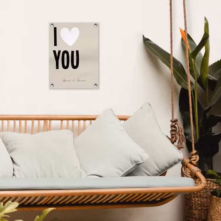 Gepersonaliseerde tuinposter - I Love You — 5