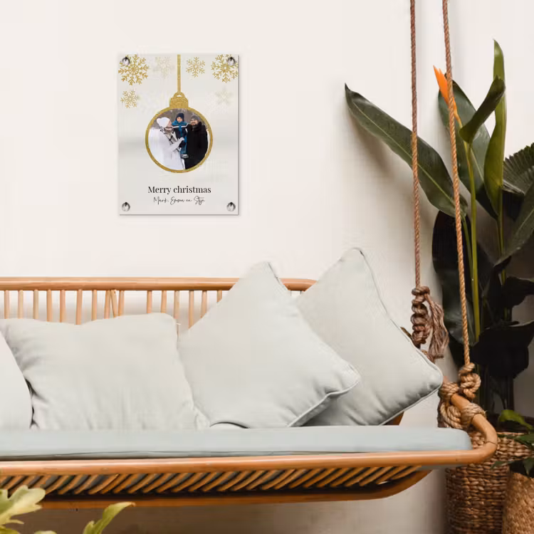 Gepersonaliseerde tuinposter - Kerstbal - Merry Christmas - Kerst — 5