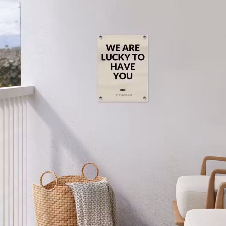 Gepersonaliseerde tuinposter - We Are Lucky To Have You — 3
