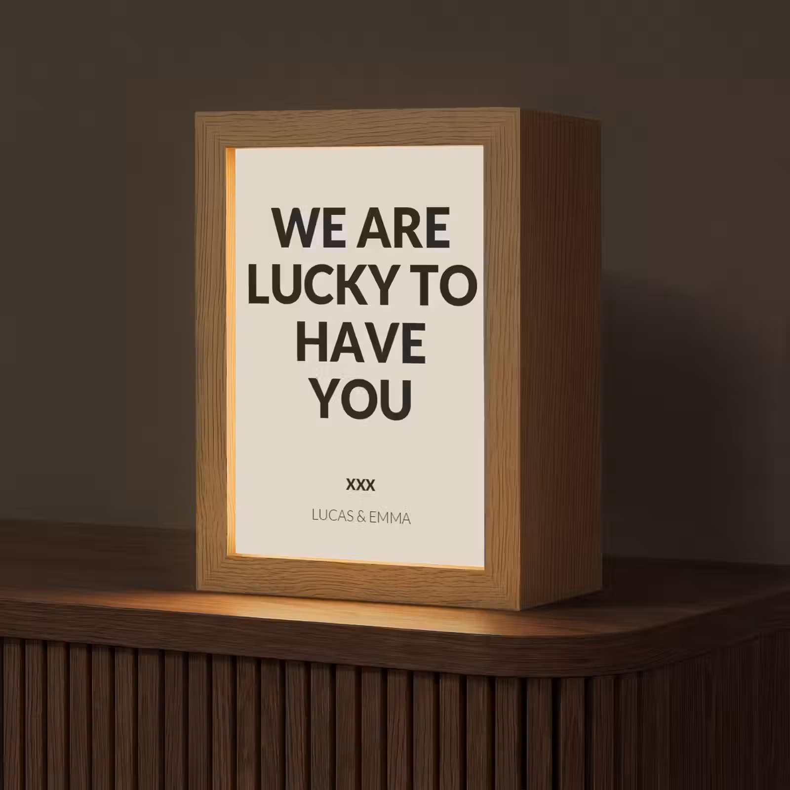 Gepersonaliseerde Lightbox - We Are Lucky To Have You — 1