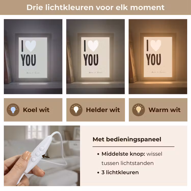 Gepersonaliseerde Lightbox - I Love You — 6