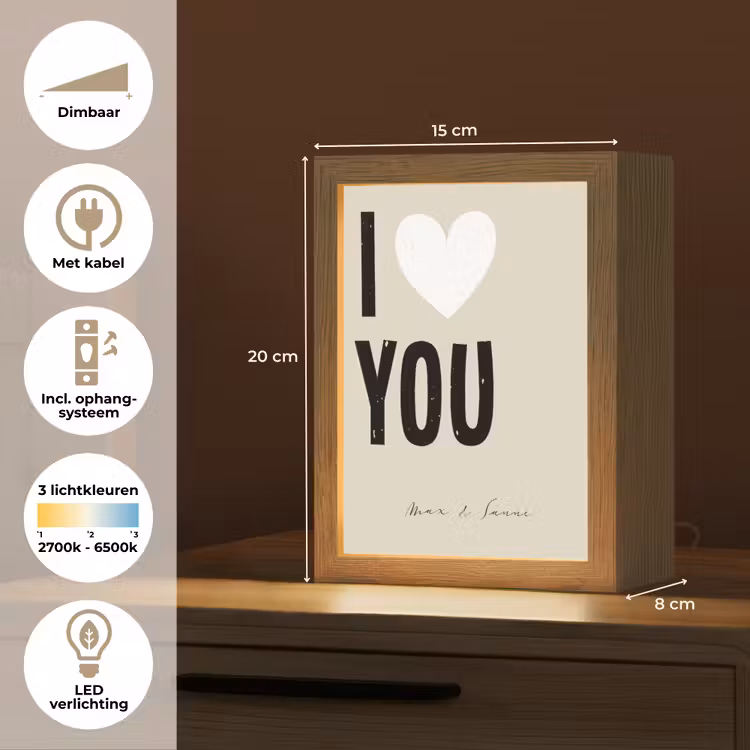 Gepersonaliseerde Lightbox - I Love You — 7