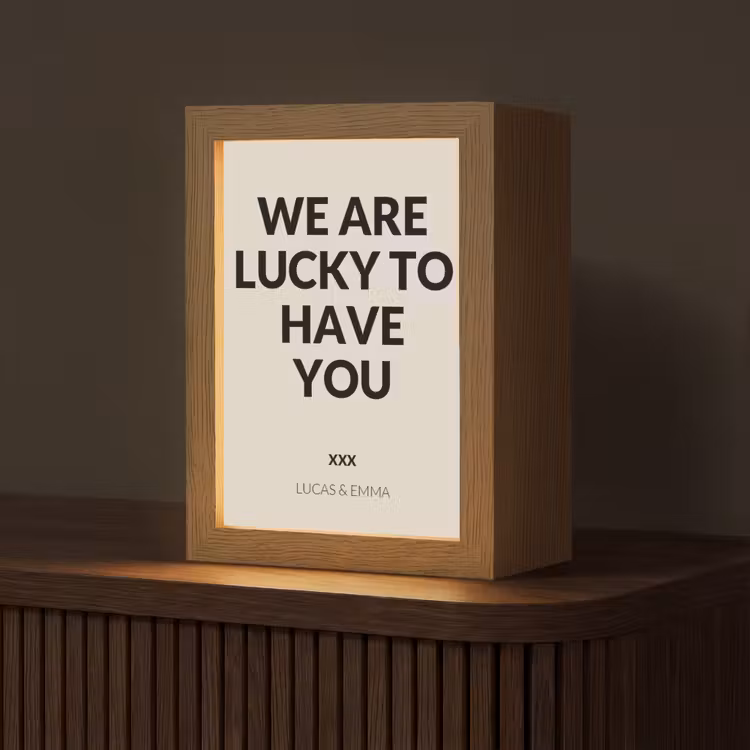 Gepersonaliseerde Lightbox - We Are Lucky To Have You — 1