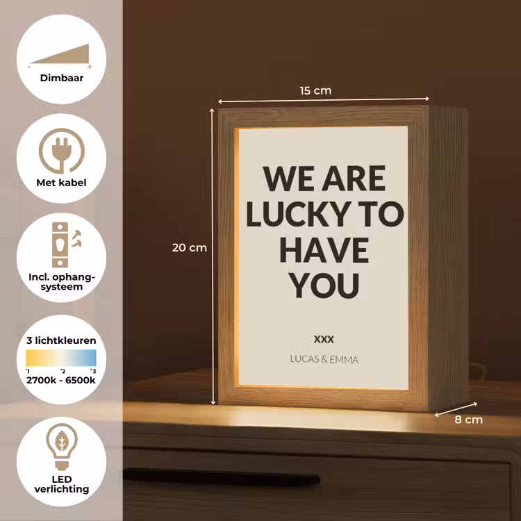 Gepersonaliseerde Lightbox - We Are Lucky To Have You — 7