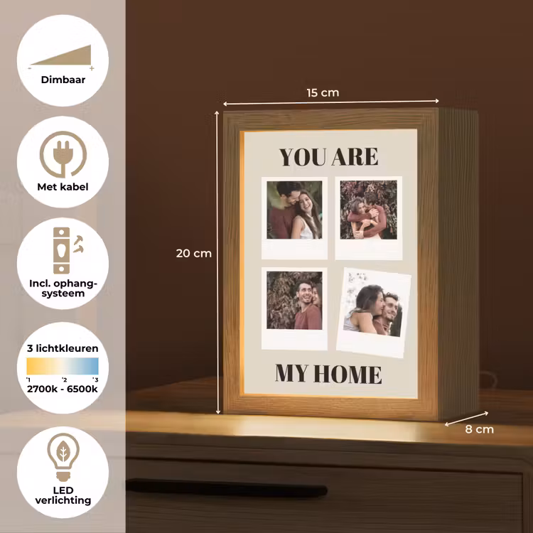 Gepersonaliseerde Lightbox - You Are My Home - Collage — 7