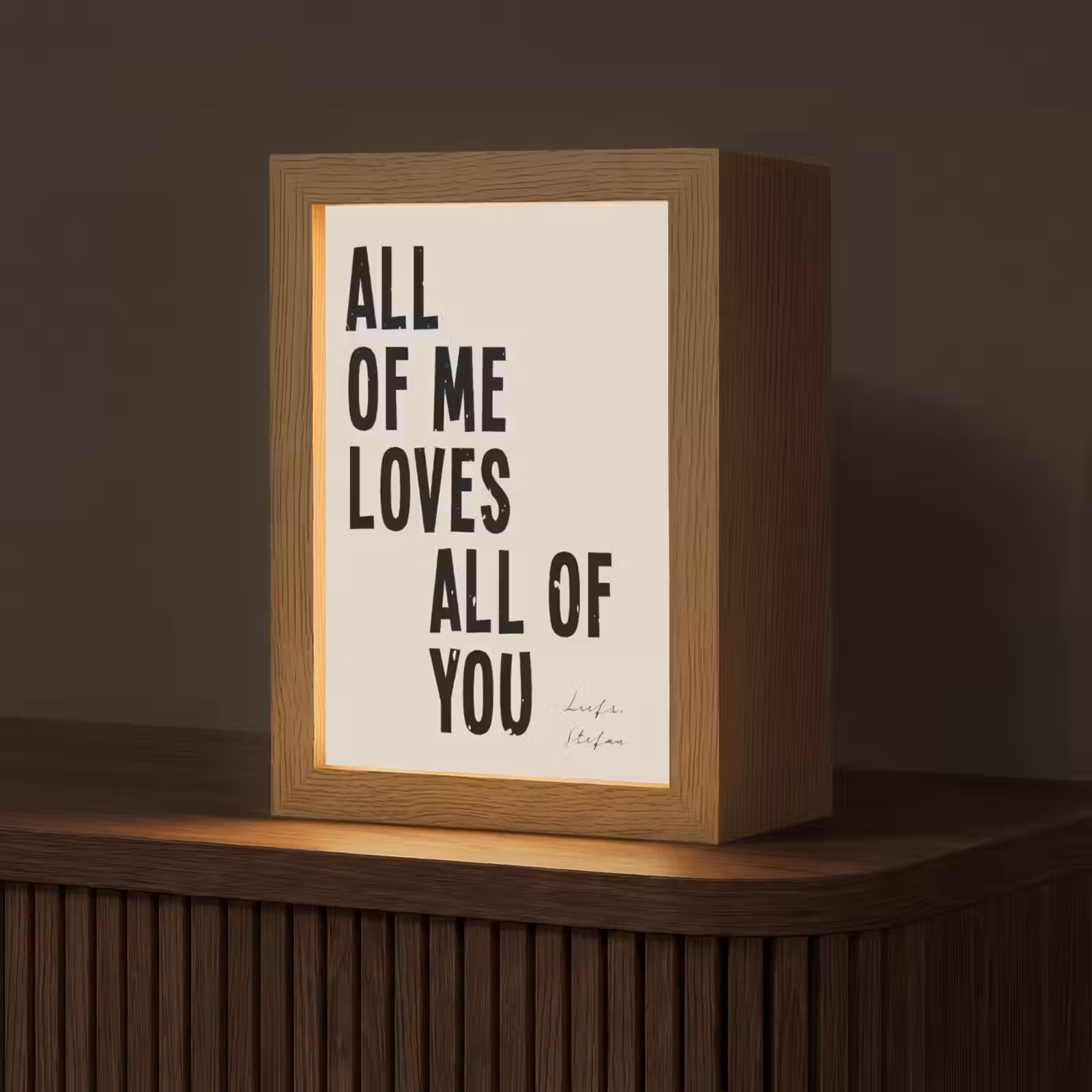 Gepersonaliseerde Lightbox - All Of Me Loves All Of You — 1