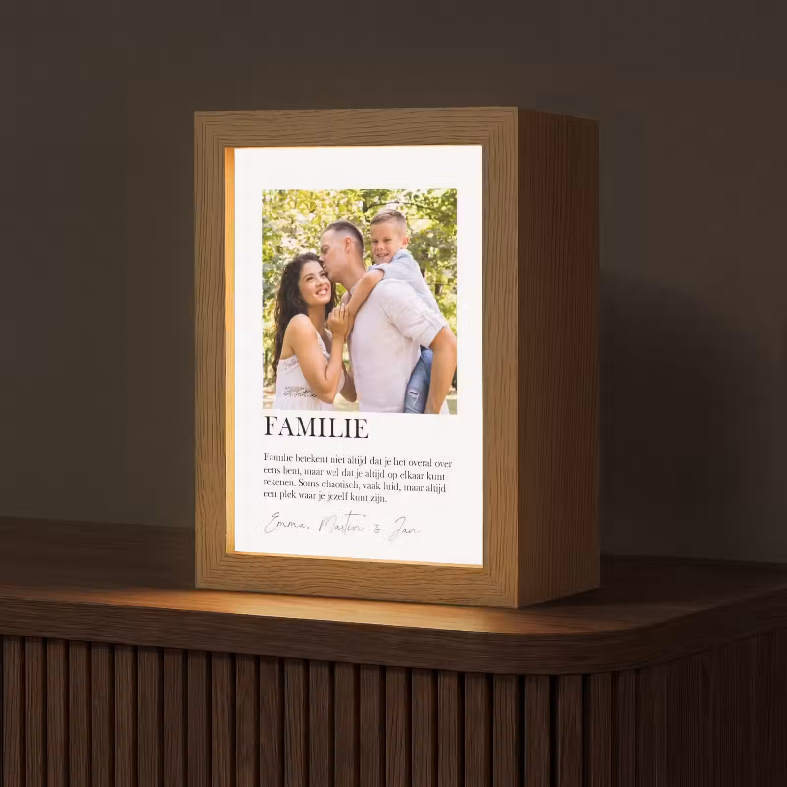 Gepersonaliseerde Lightbox - Familie Betekenis - Collage — 1
