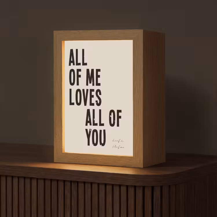 Gepersonaliseerde Lightbox - All Of Me Loves All Of You — 1