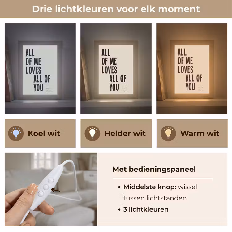 Gepersonaliseerde Lightbox - All Of Me Loves All Of You — 6