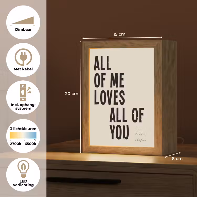 Gepersonaliseerde Lightbox - All Of Me Loves All Of You — 7