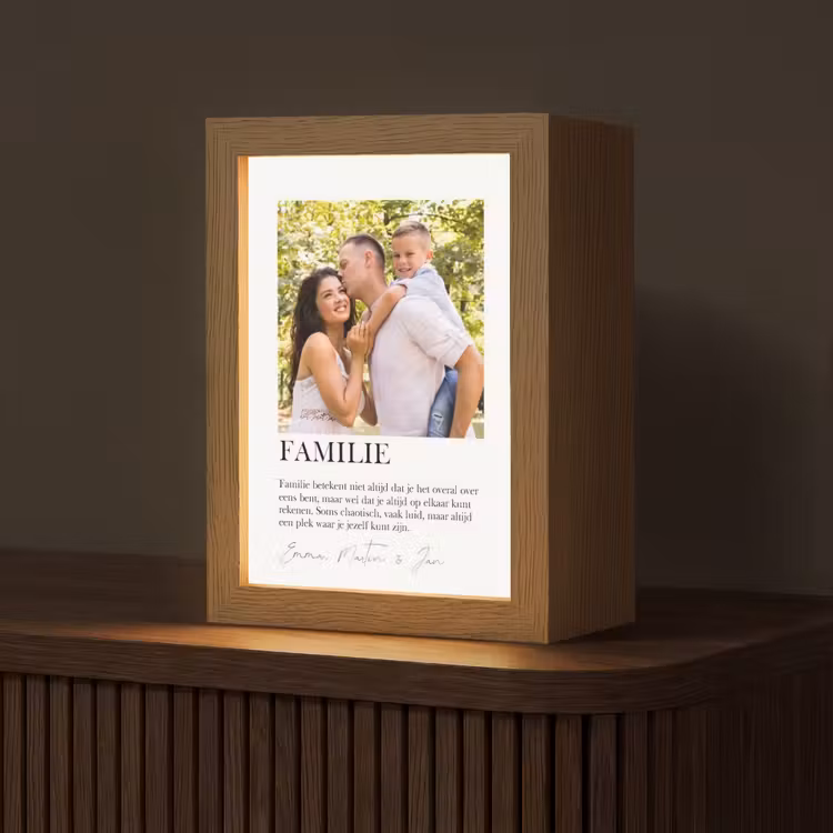 Gepersonaliseerde Lightbox - Familie Betekenis - Collage — 1
