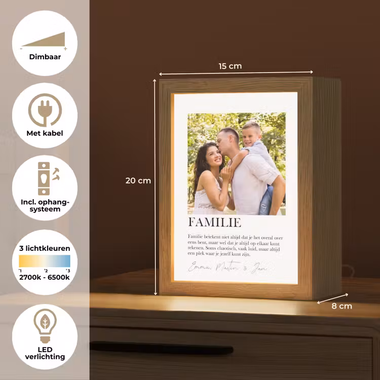 Gepersonaliseerde Lightbox - Familie Betekenis - Collage — 7