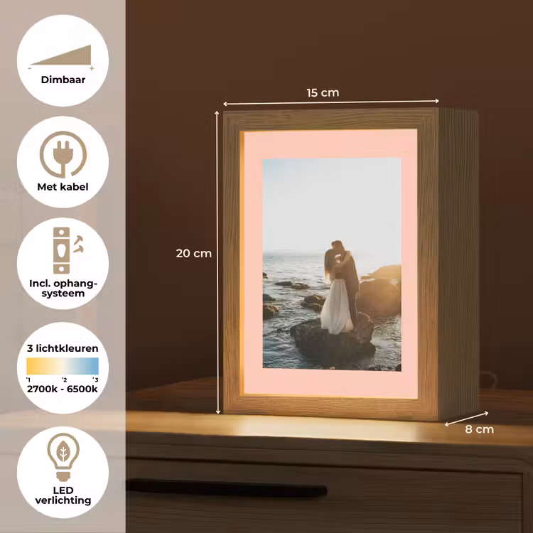 Gepersonaliseerde Lightbox - Foto met roze border — 7