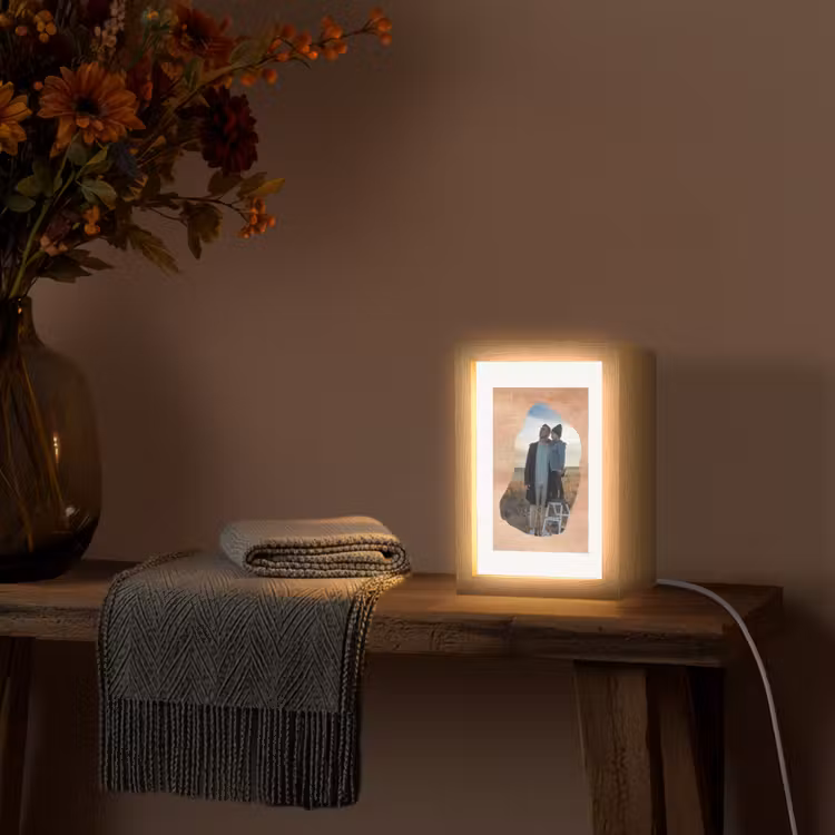 Gepersonaliseerde Lightbox - Hout - Organische Vorm — 3