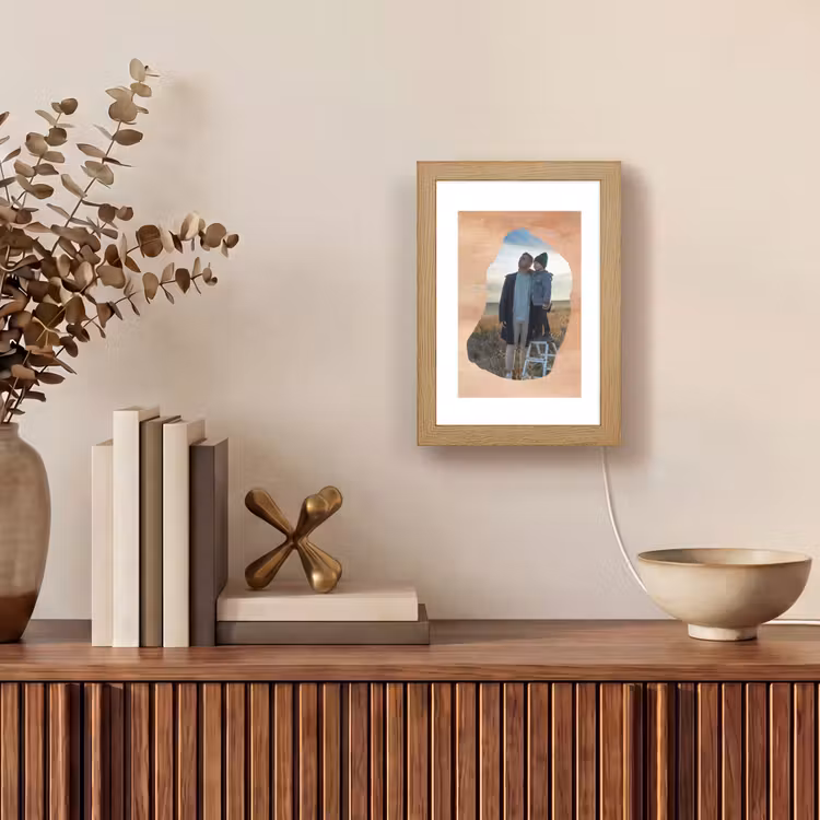 Gepersonaliseerde Lightbox - Hout - Organische Vorm — 4