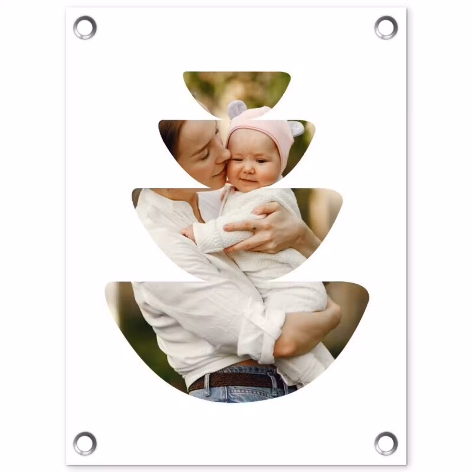 Gepersonaliseerde tuinposter - Foto in abstracte ronde vormen — 1