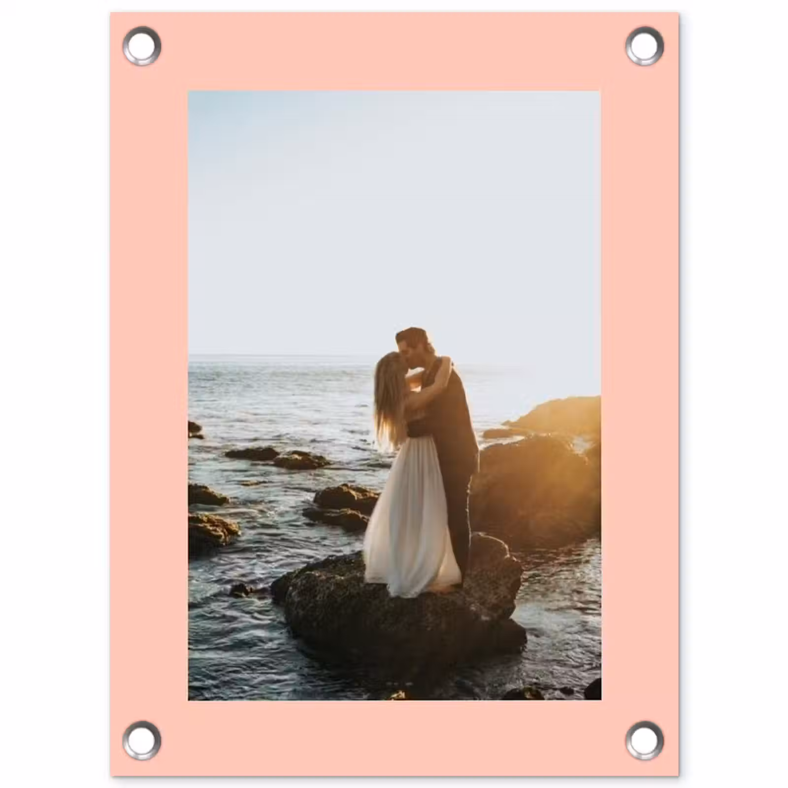 Gepersonaliseerde tuinposter - Foto met roze border — 1