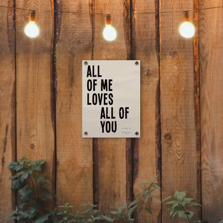 Gepersonaliseerde tuinposter - All Of Me Loves All Of You — 2