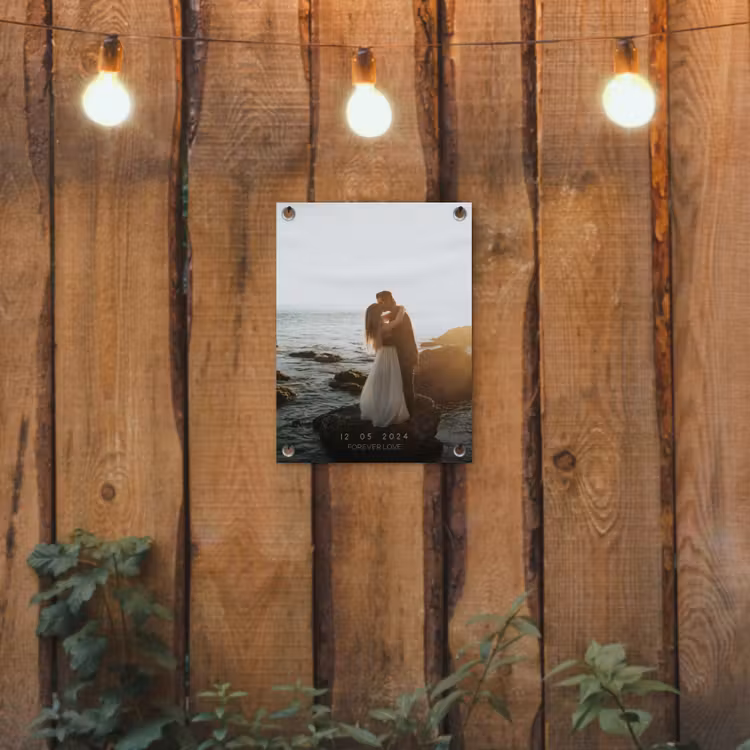 Gepersonaliseerde tuinposter - Forever Love - Datum - Jubileum — 2