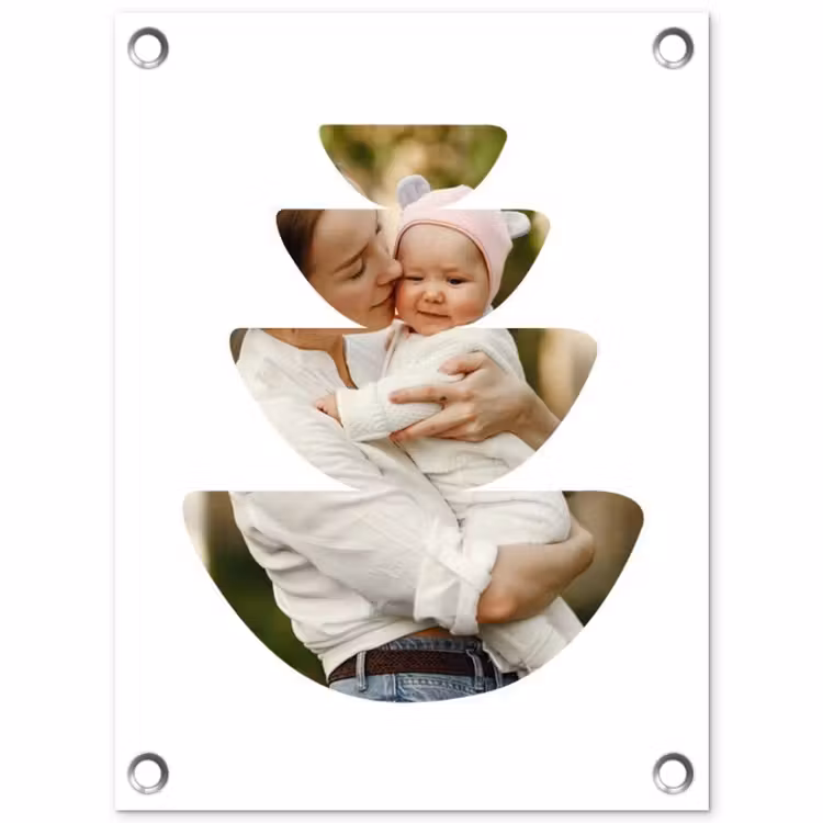 Gepersonaliseerde tuinposter - Foto in abstracte ronde vormen — 1