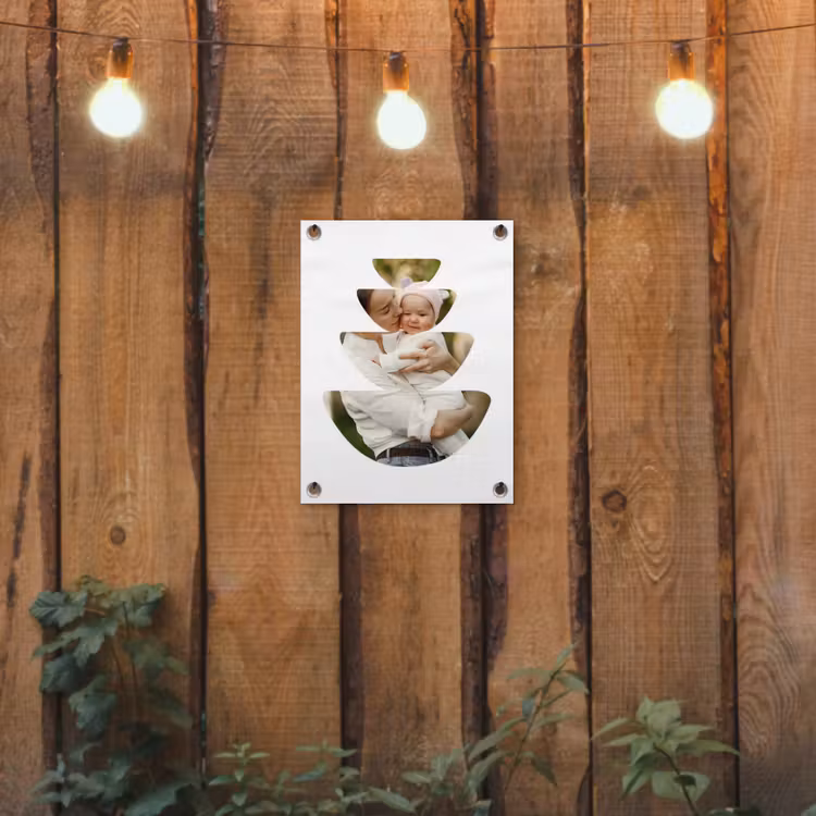 Gepersonaliseerde tuinposter - Foto in abstracte ronde vormen — 2