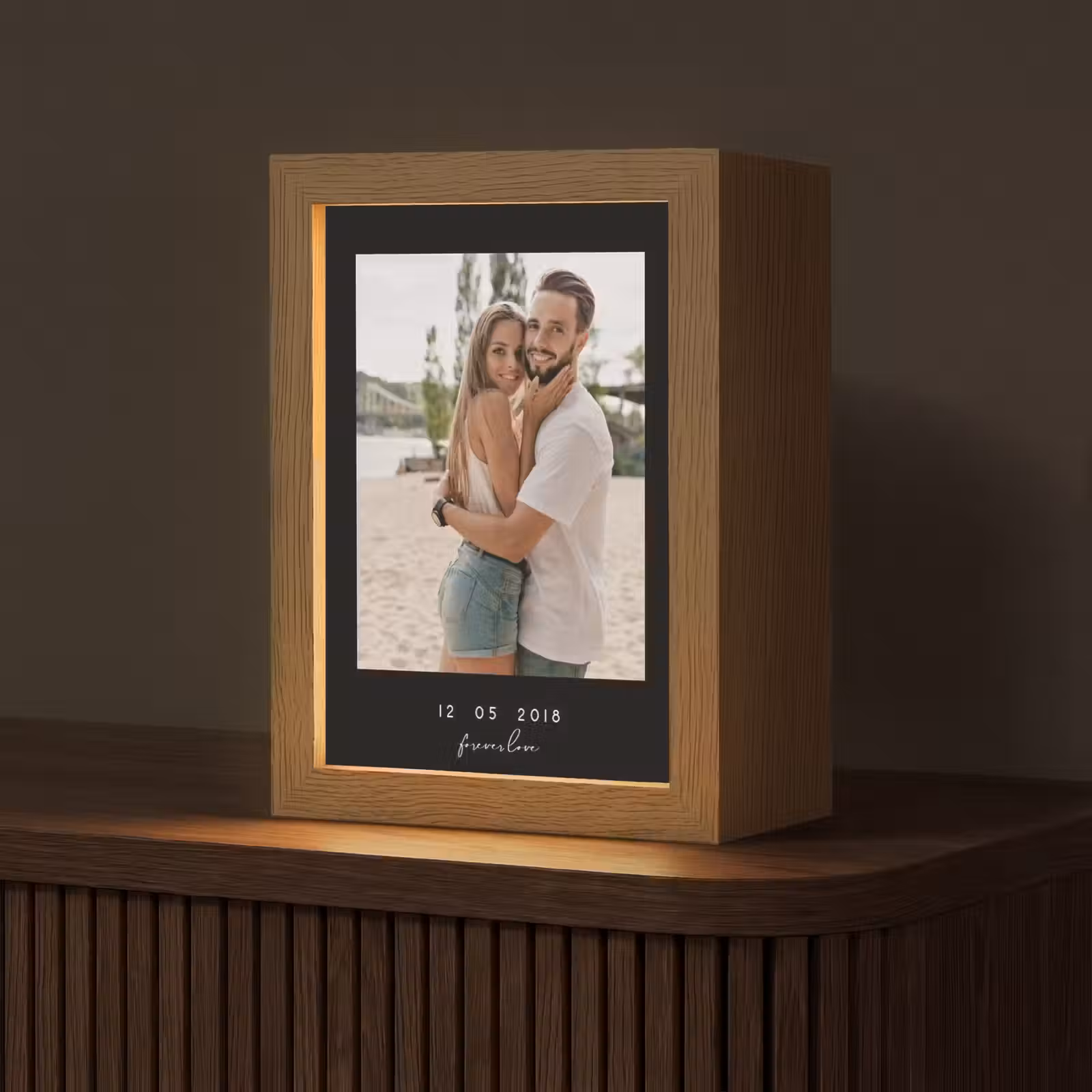 Gepersonaliseerde Lightbox - Forever Love - Zwarte Border — 1