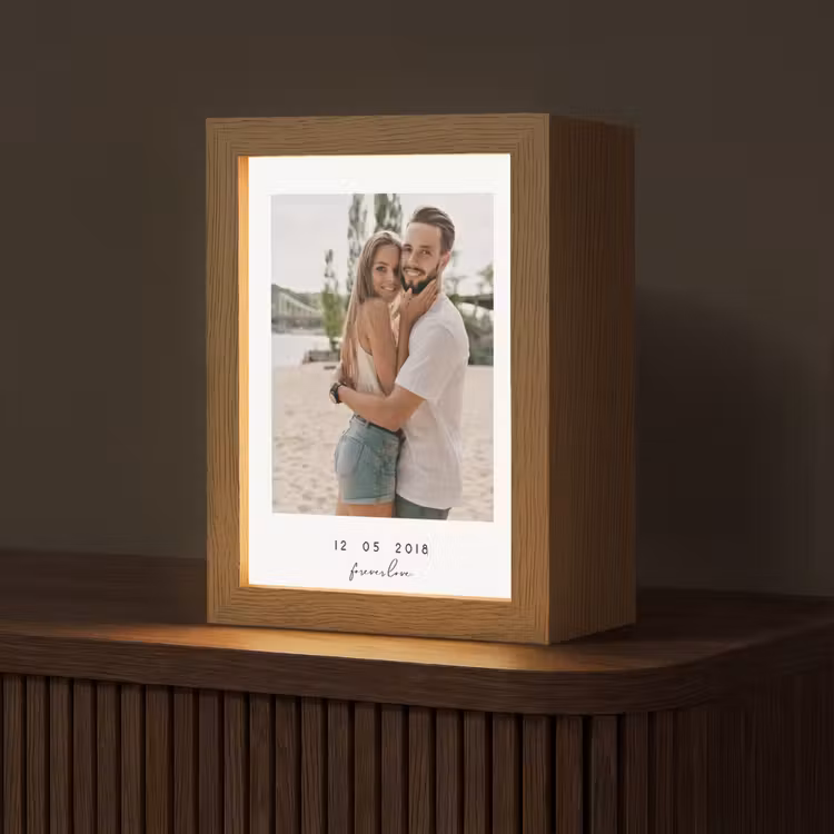 Gepersonaliseerde Lightbox - Forever Love - Witte Border — 1