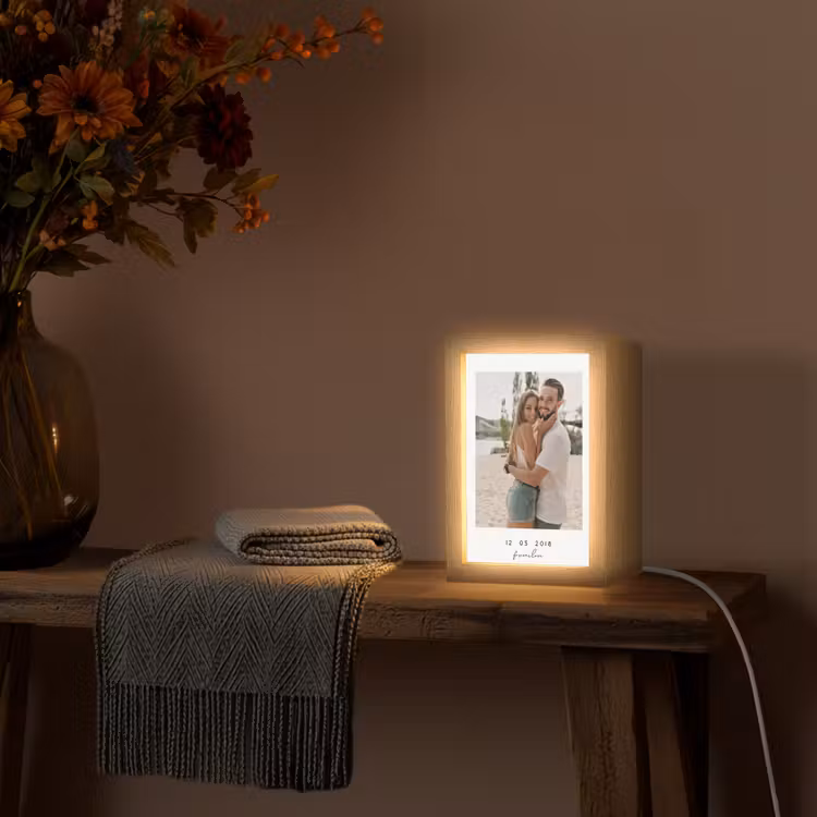 Gepersonaliseerde Lightbox - Forever Love - Witte Border — 3