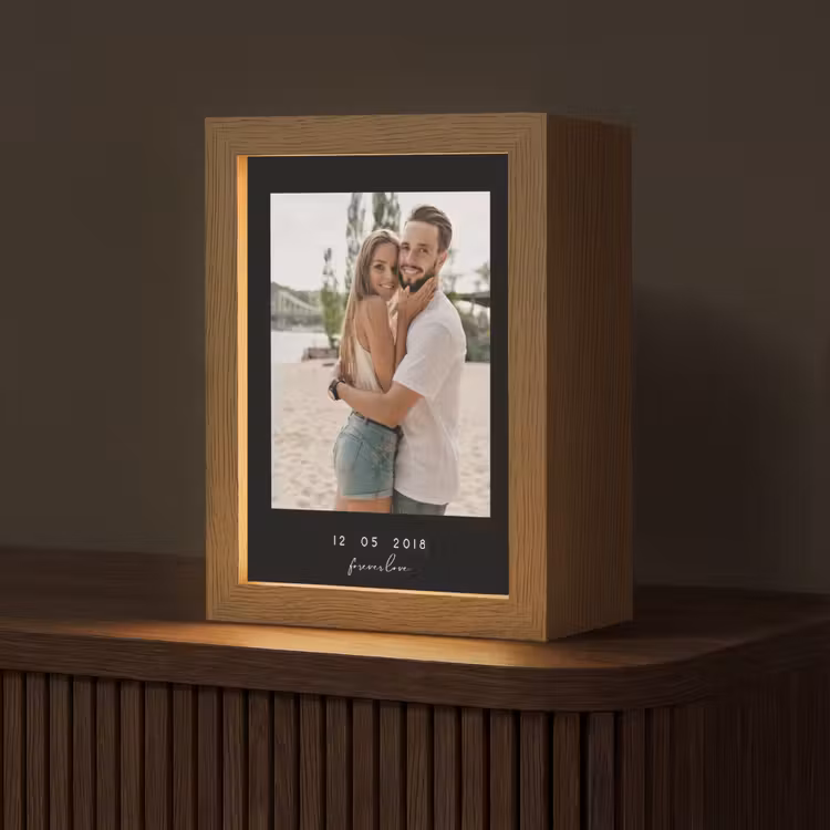 Gepersonaliseerde Lightbox - Forever Love - Zwarte Border — 1