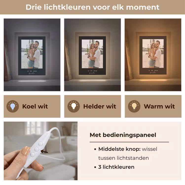 Gepersonaliseerde Lightbox - Forever Love - Zwarte Border — 6