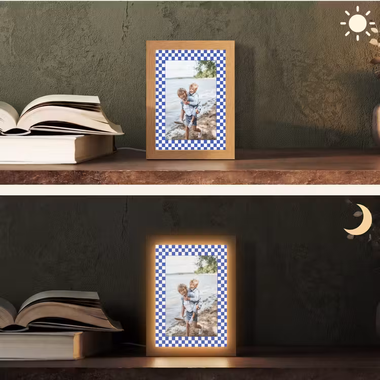 Gepersonaliseerde Lightbox - Geruite border — 5