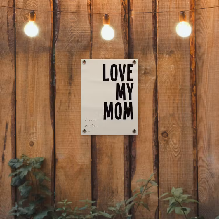 Gepersonaliseerde tuinposter - Love My Mom — 2