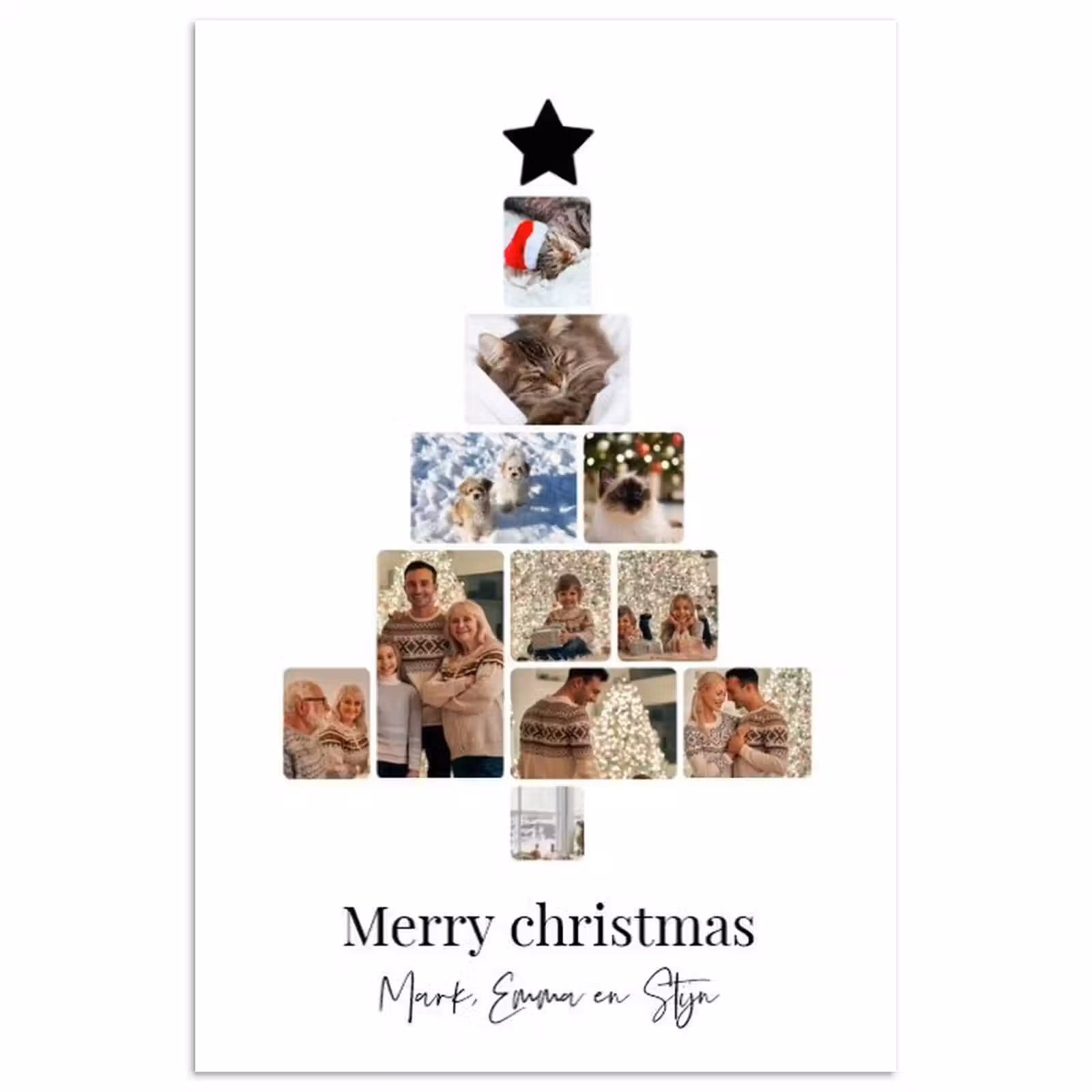Gepersonaliseerde poster - Merry Christmas - Collage — 1