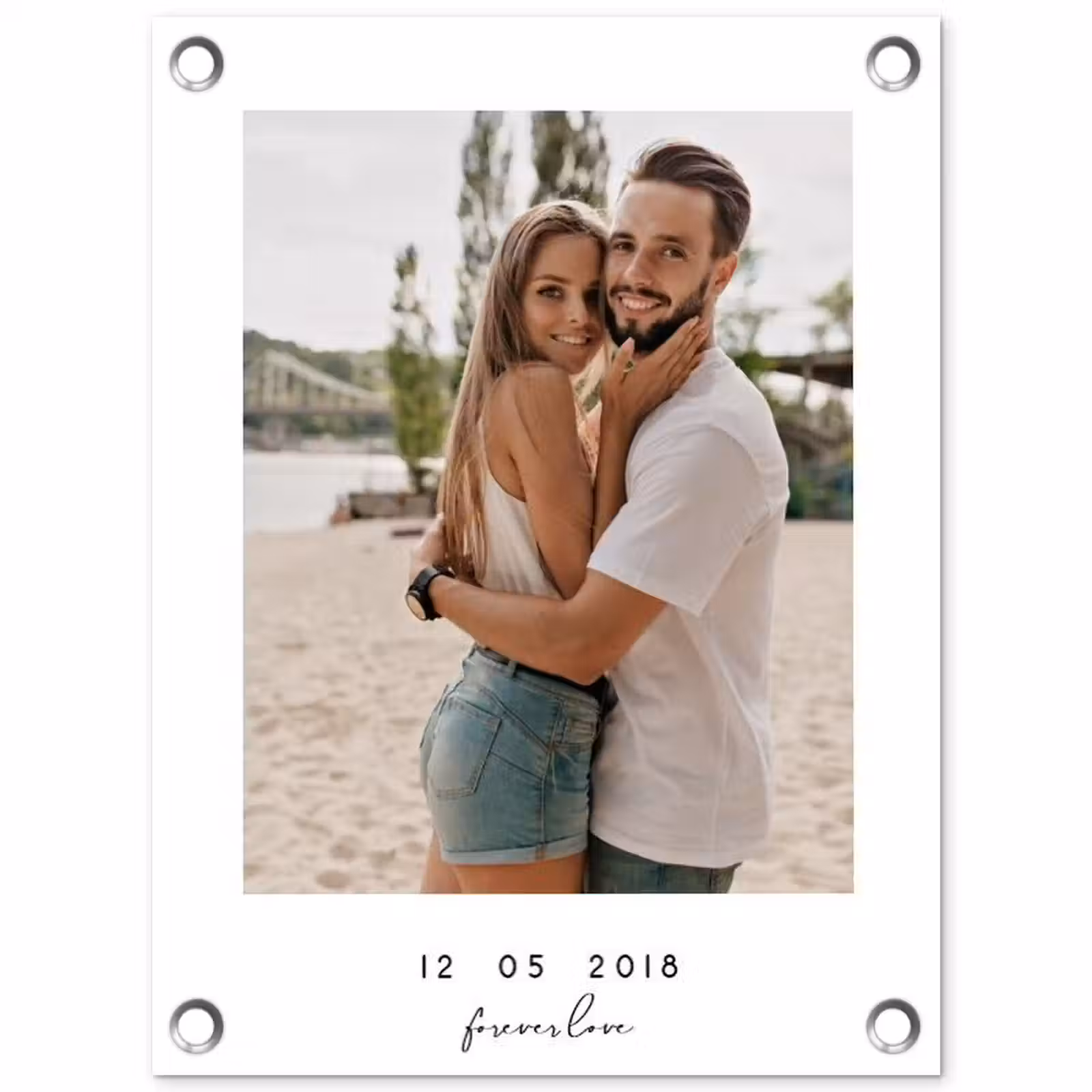 Gepersonaliseerde tuinposter - Forever Love - Witte Border — 1